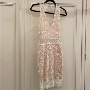 White Angel Biba Lace Overlay Dress, size 6